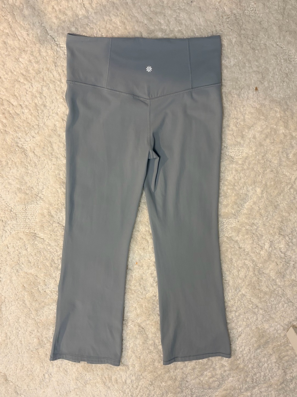 NWOT Athleta Elation Split Flare Yoga Pant Light Gray LP Large Petite - Picture 6 of 8